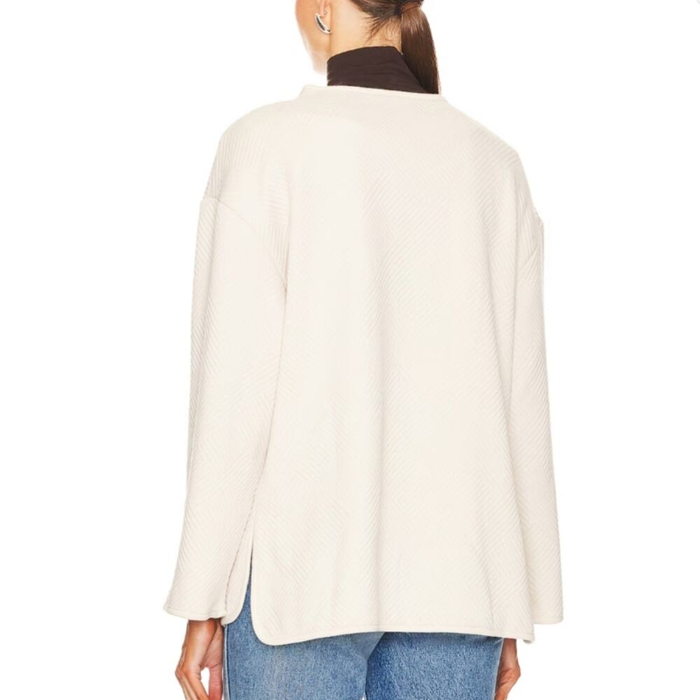 Sanctuary Paris Quilted Textured Knit Jacket Eco Natural Collarless NWT Small - Picture 4 of 14